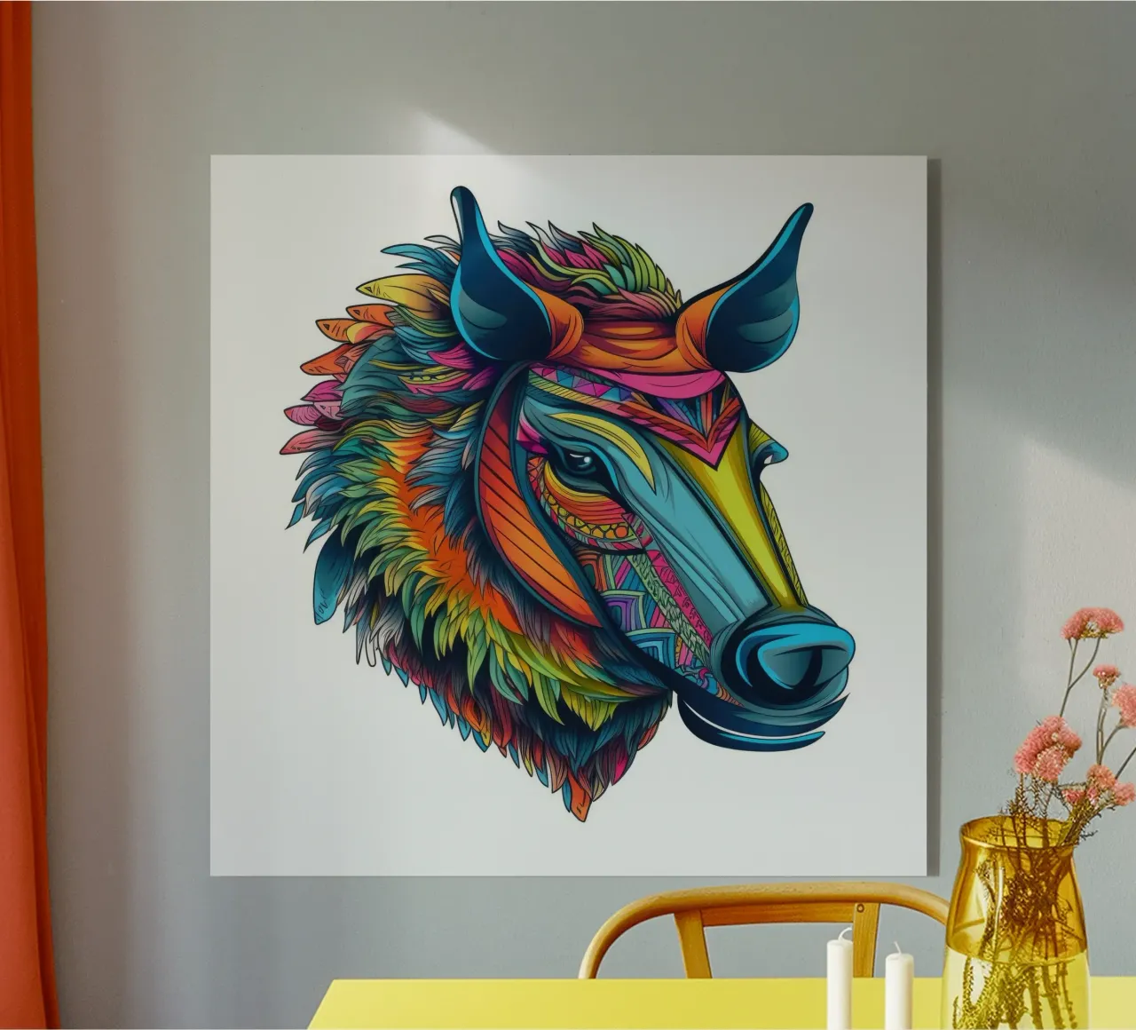Tatoo Warthog plexiglass da Animal Portraits