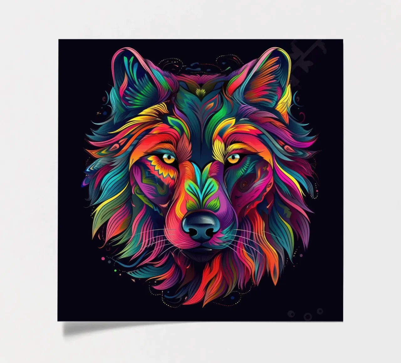 Tatoo Wolf sticker sheet by Animal Portraits