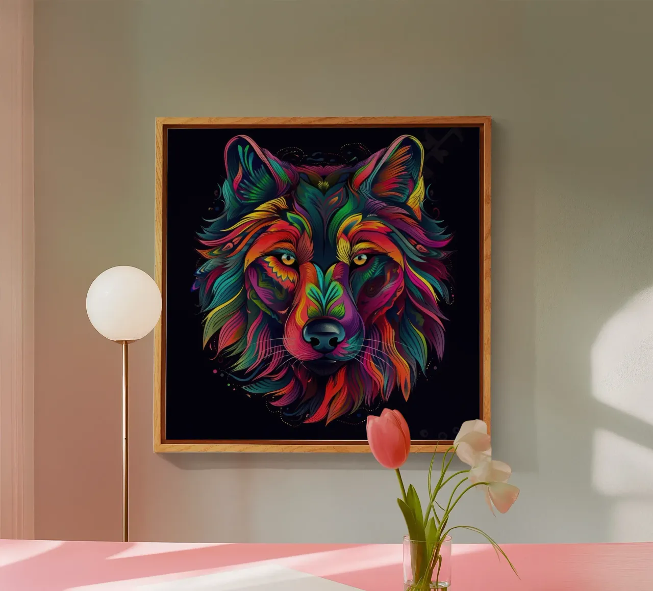 Tatoo Wolf acrylic glass by Animal Portraits