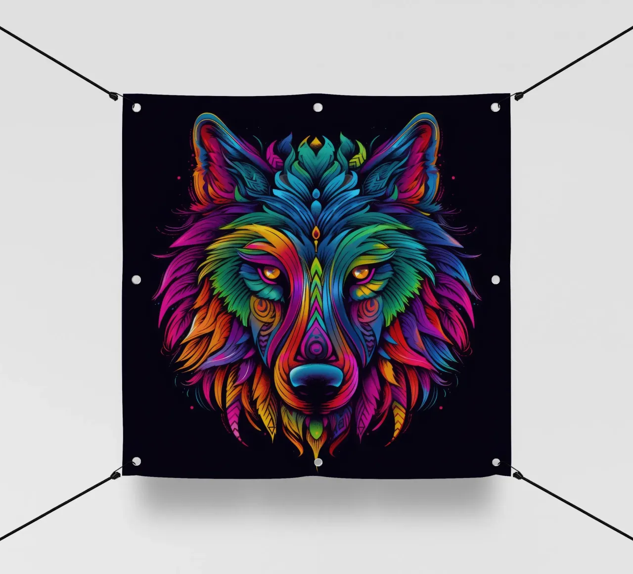 Lupo Tatoo telo in pvc da Animal Portraits