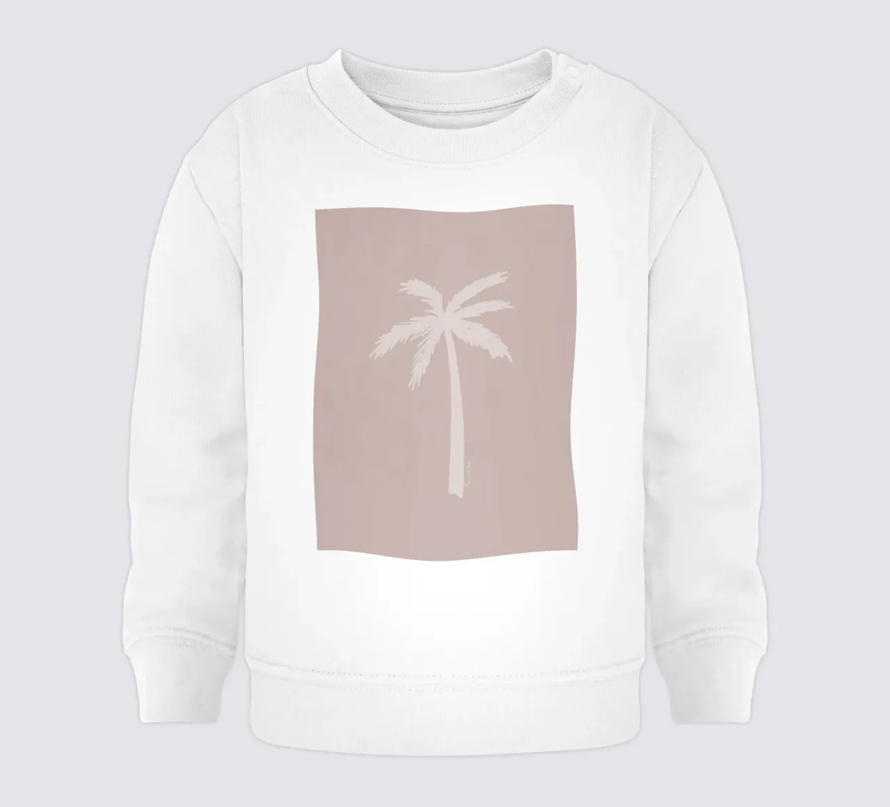 Luce boho rosa bianco organico astratto minimalista palma felpa neonato da This Wild Soul - Illustration