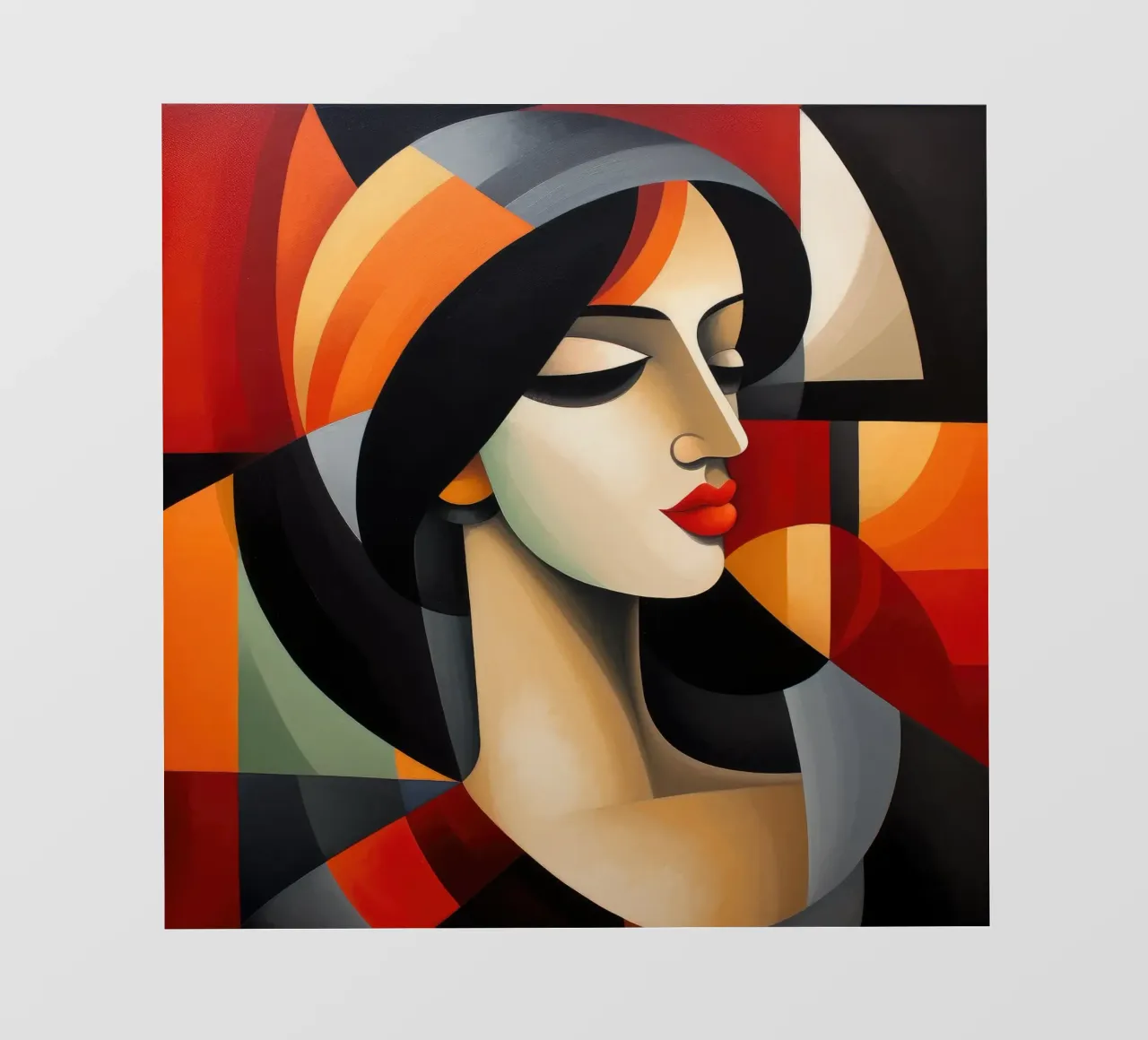 Cubismo Donna portoghese telo in pvc da Artful Muse