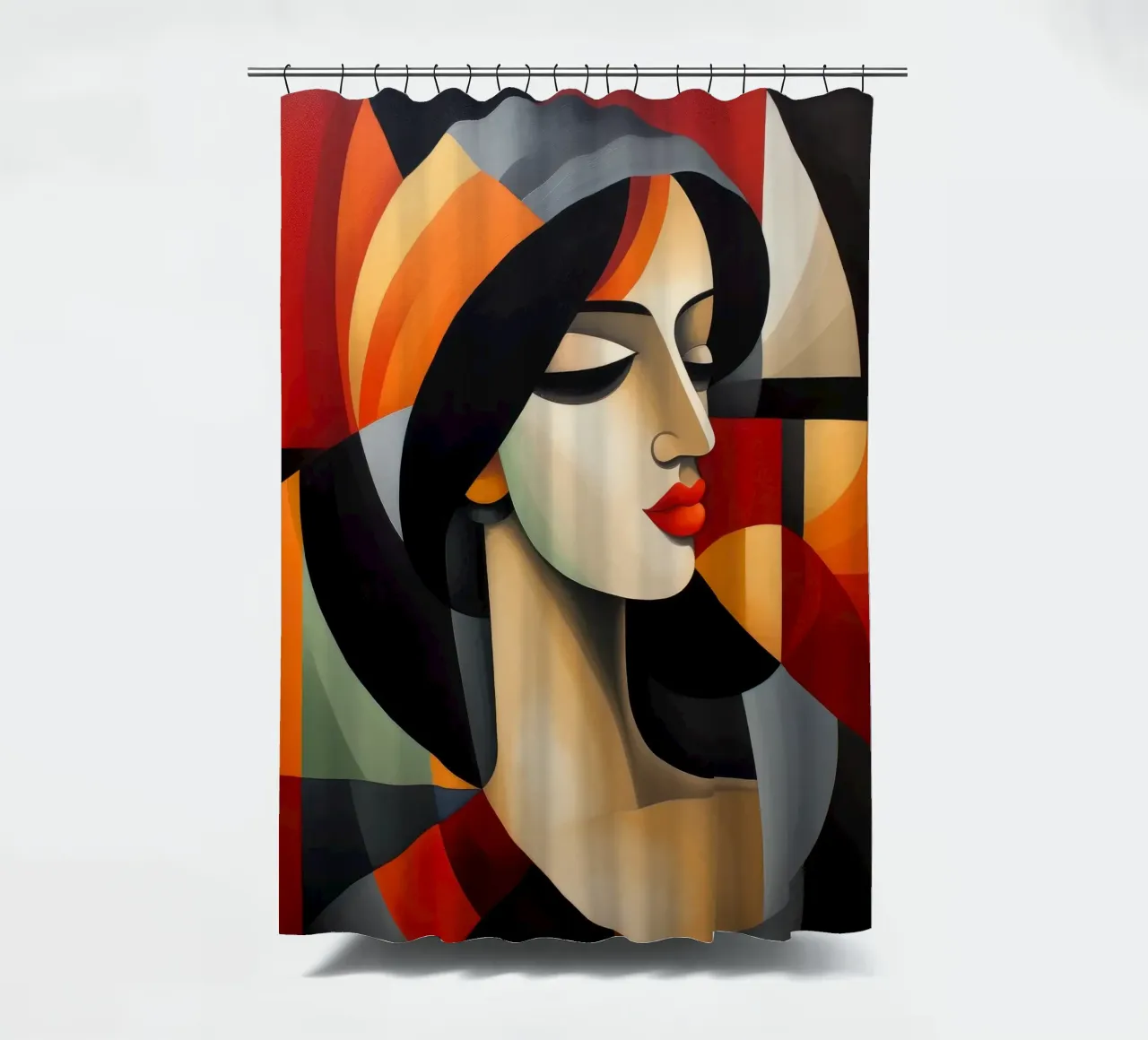 Cubismo Donna portoghese tenda da doccia da Artful Muse