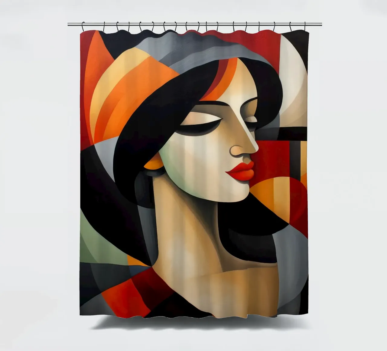 Cubismo Donna portoghese tenda da doccia da Artful Muse