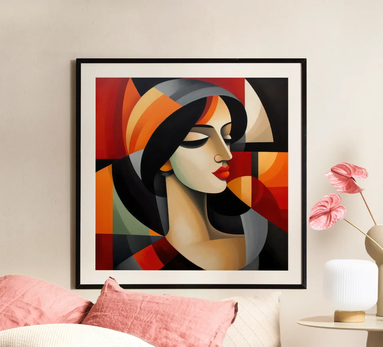 Cubismo Donna portoghese carta hahnemühle da Artful Muse