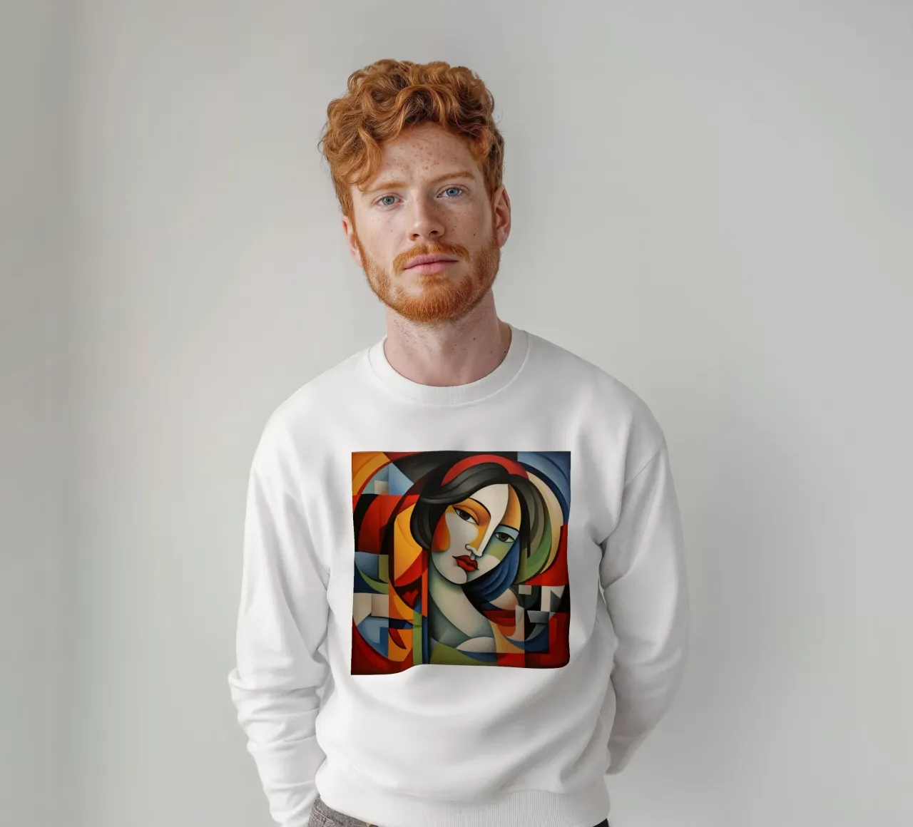 Cubismo Donna portoghese felpa da Artful Muse
