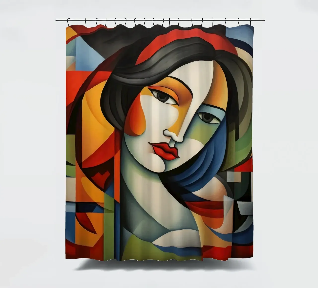 Cubismo Donna portoghese tenda da doccia da Artful Muse