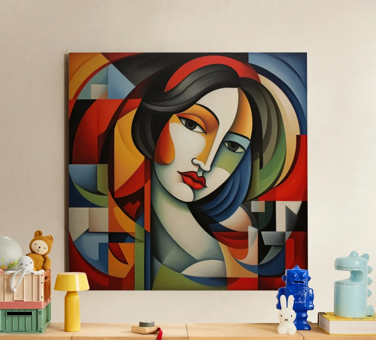 Cubismo Donna portoghese alluminio dibond da Artful Muse