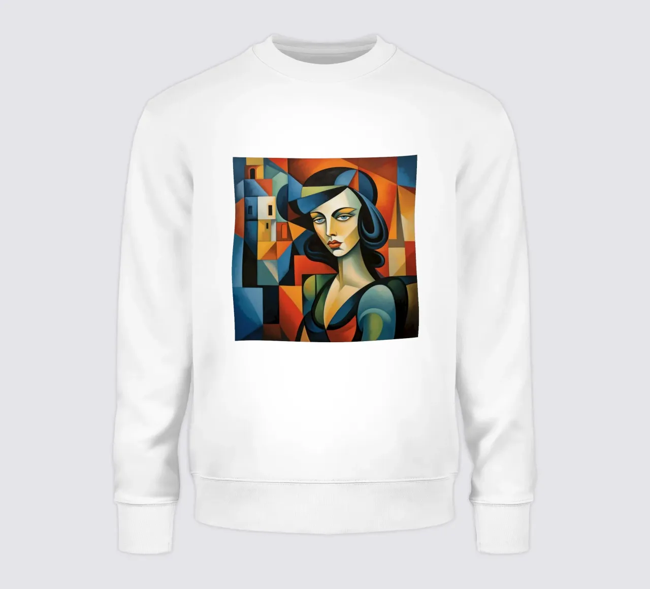Cubismo Donna portoghese felpa da Artful Muse