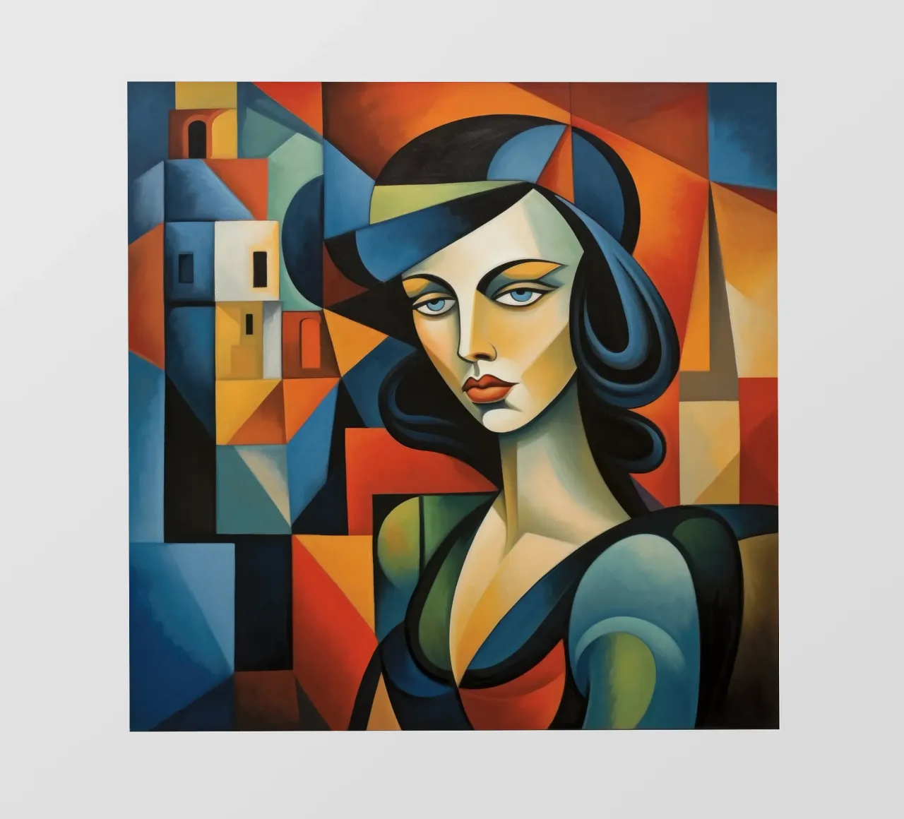 Cubismo Donna portoghese pellicola backlit da Artful Muse