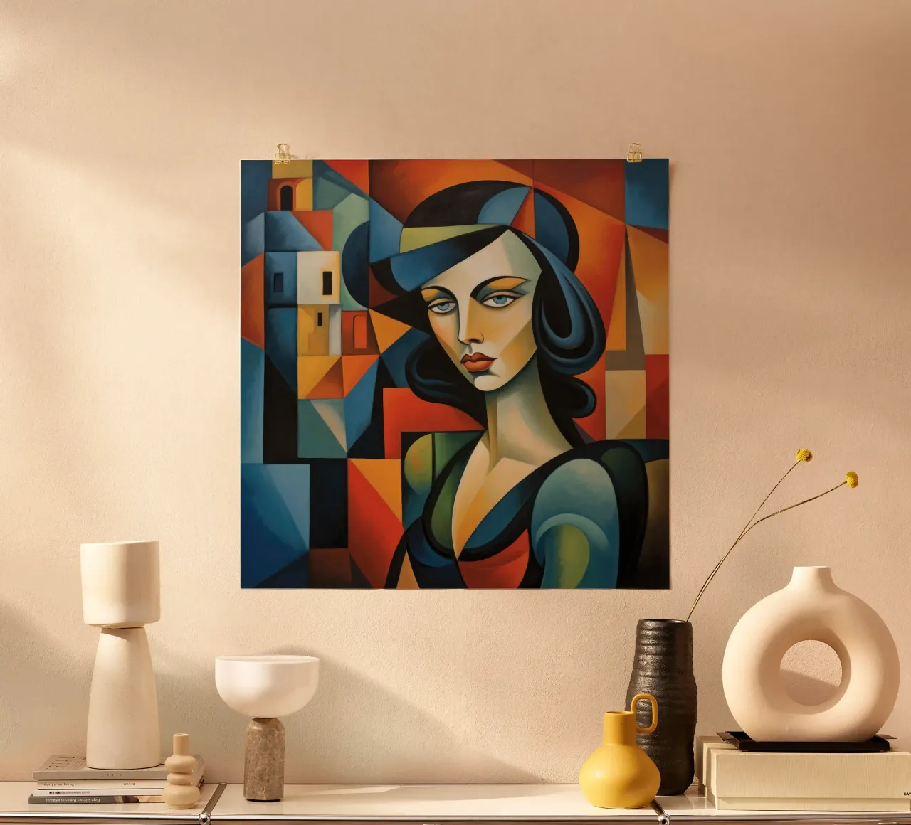 Cubismo Donna portoghese carta hahnemühle da Artful Muse