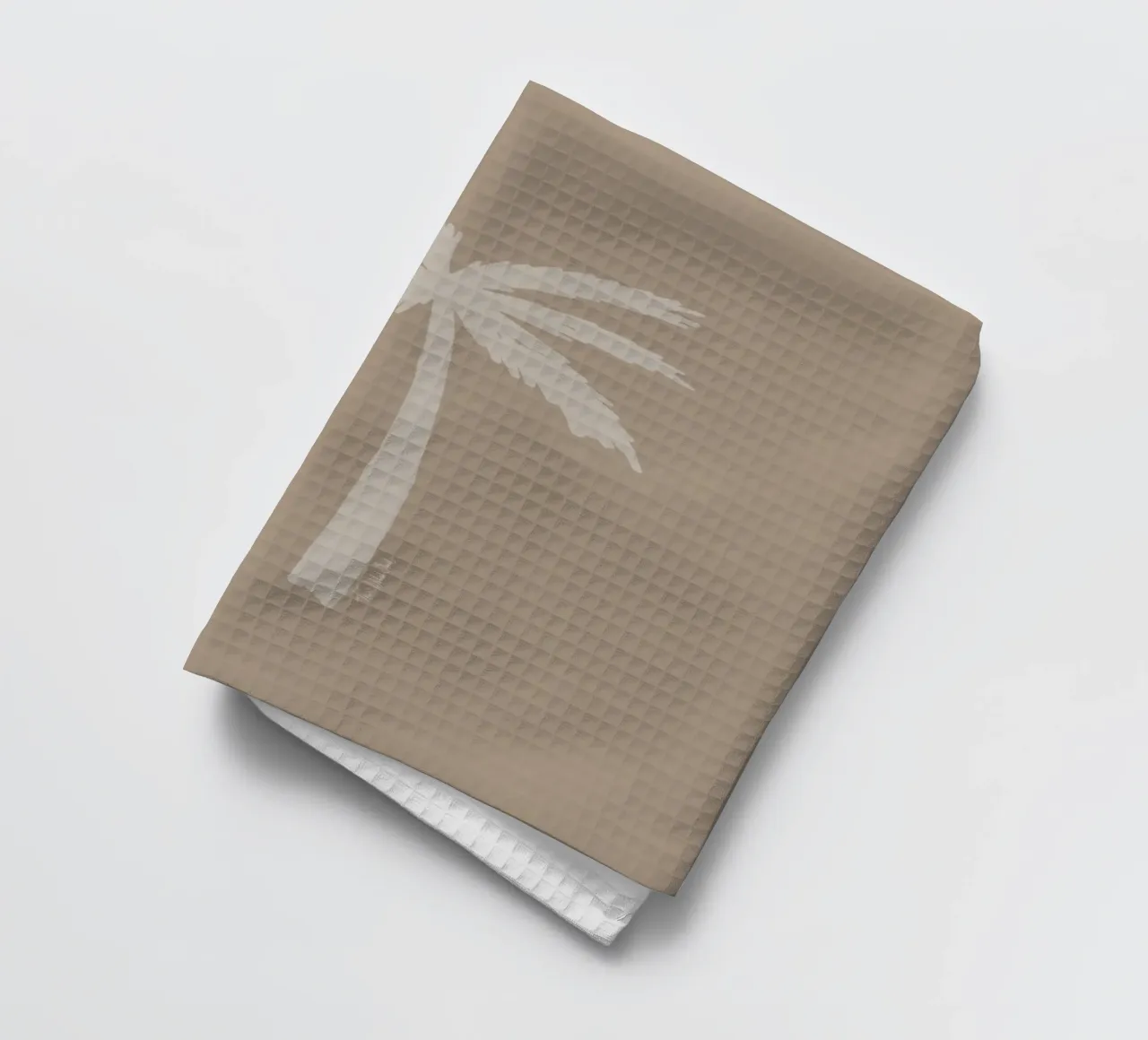 Léger boho beige blanc organique abstrait minimaliste palmier torchon de This Wild Soul - Illustration