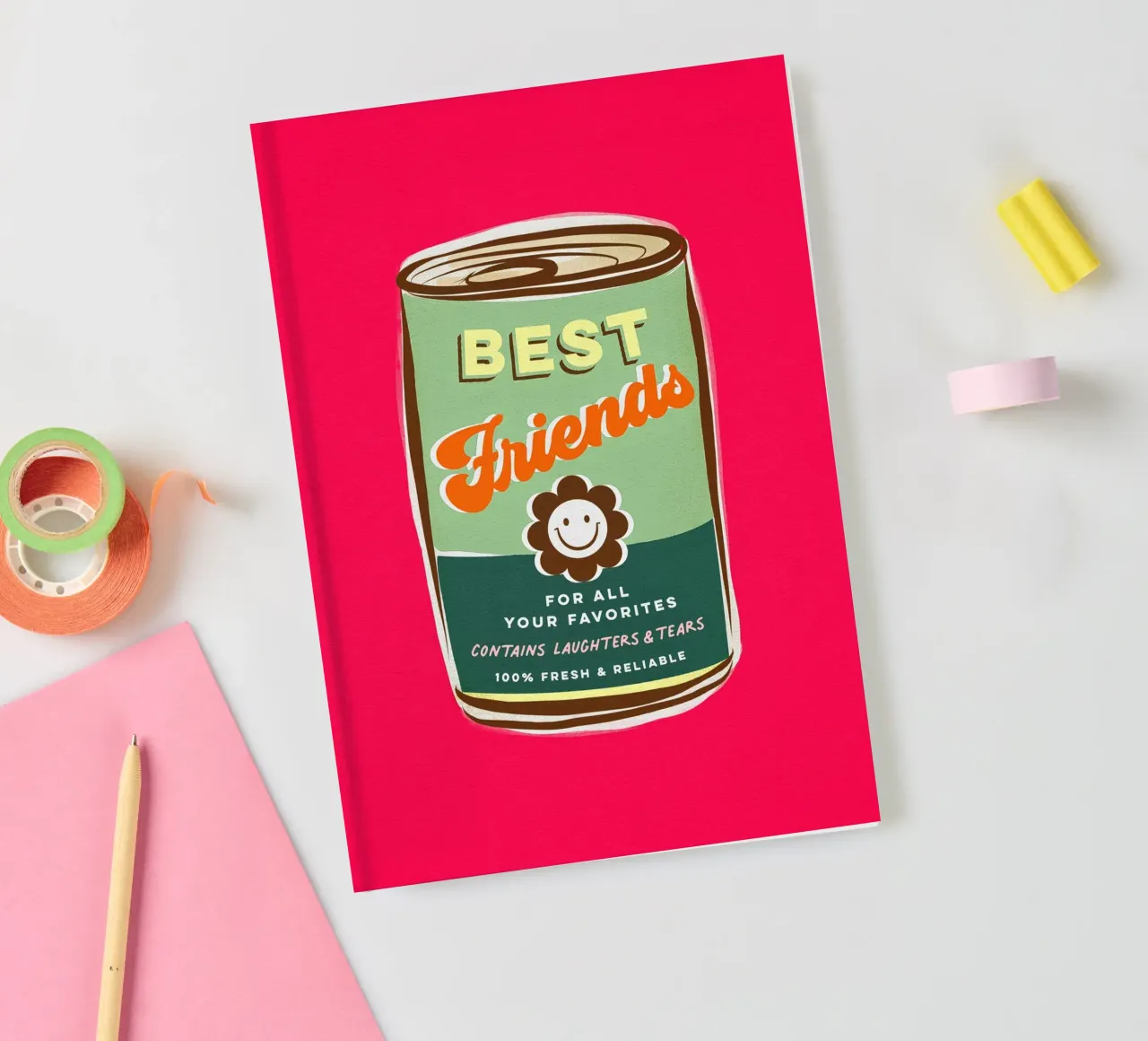 Best Friends • For Laughters & Tears Typographic can notebook by Dominique Vari Words