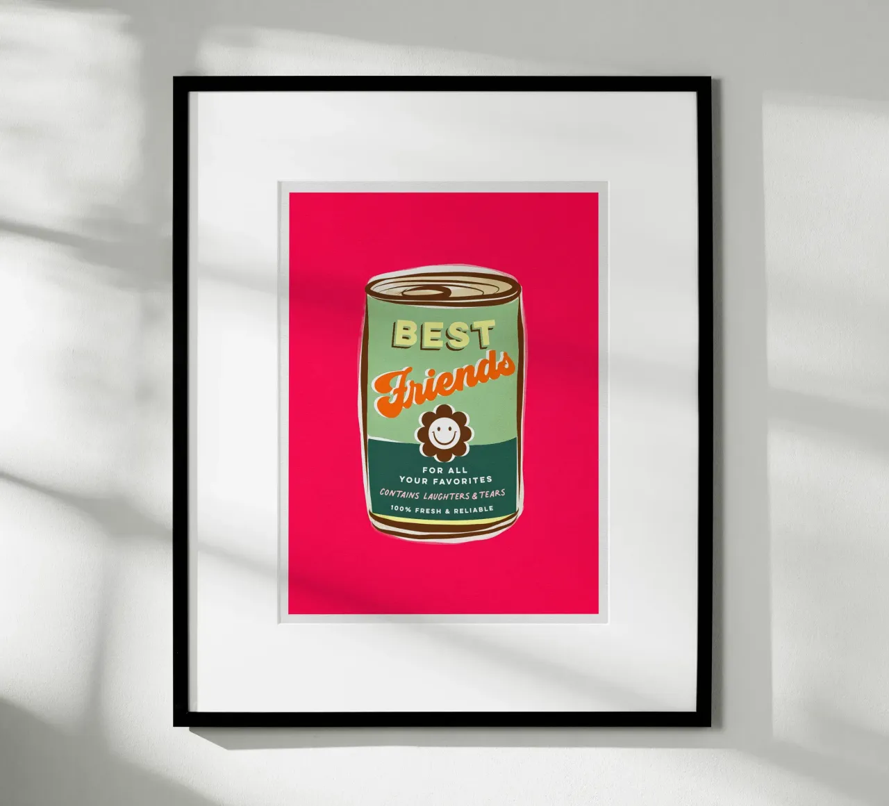 Best Friends • For Laughters & Tears Typographic can hahnemühle by Dominique Vari Words