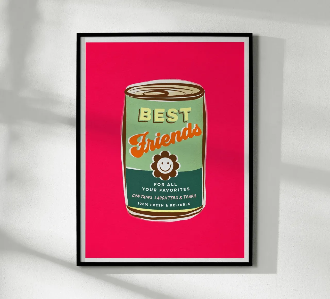 Best Friends • For Laughters & Tears Typographic can hahnemühle by Dominique Vari Words