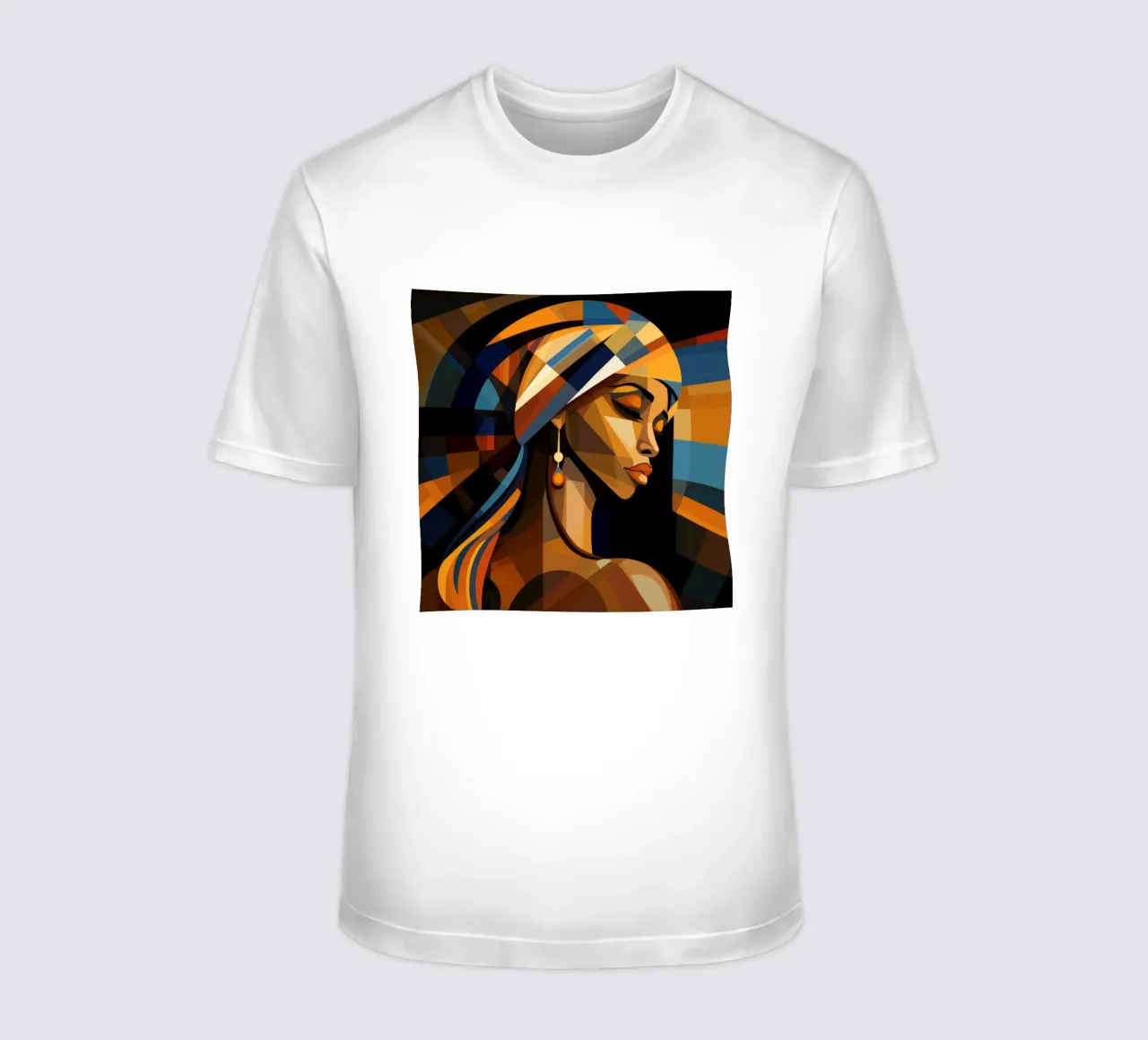 Cubism Ugandan Woman t-shirt by Artful Muse
