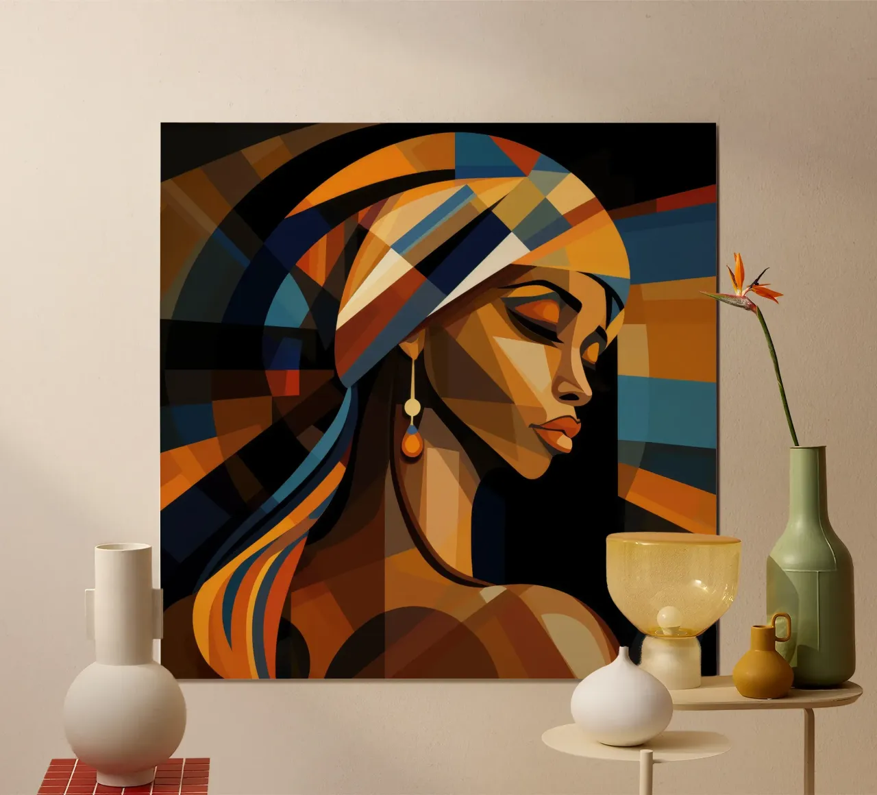 Cubismo Donna ugandese carta hahnemühle da Artful Muse