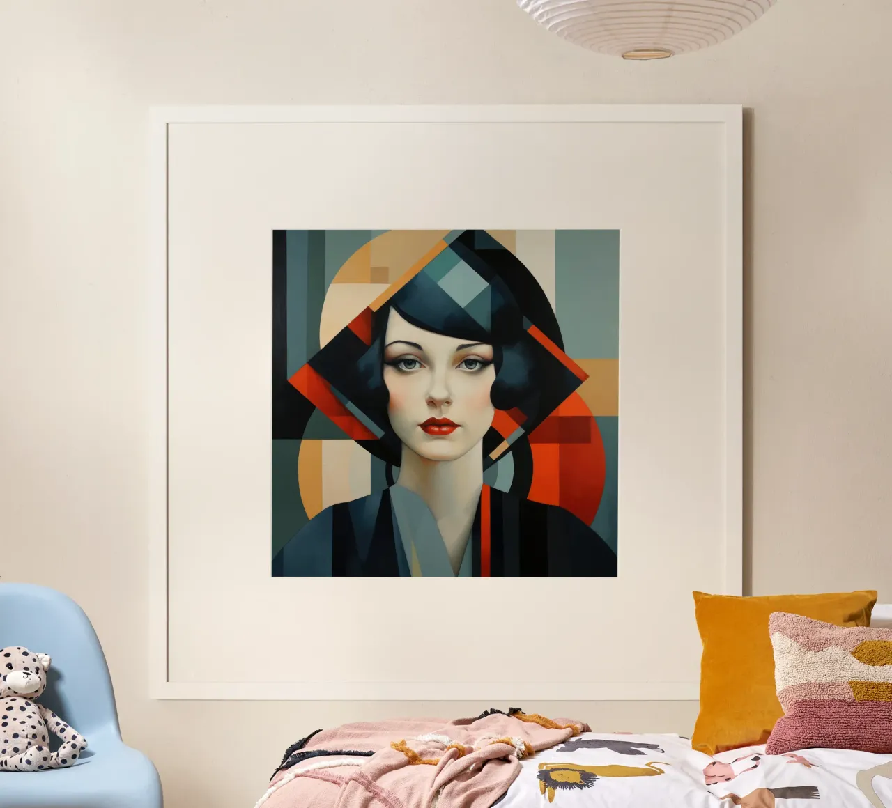 Astrazione geometrica Donna irlandese poster da Artful Muse