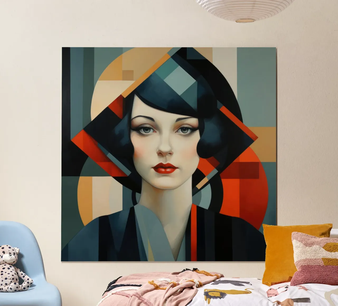 Astrazione geometrica Donna irlandese poster da Artful Muse