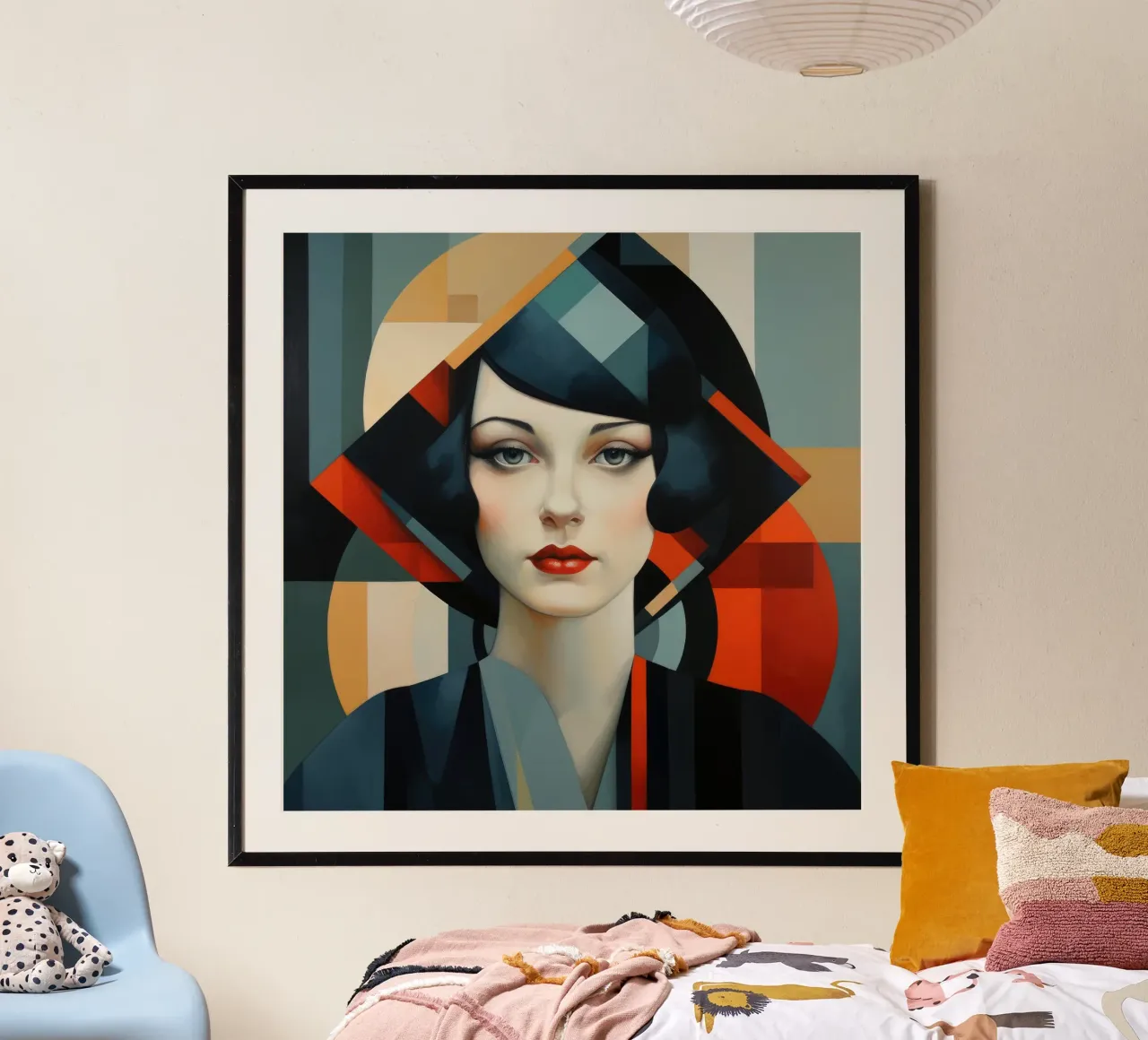 Astrazione geometrica Donna irlandese poster da Artful Muse