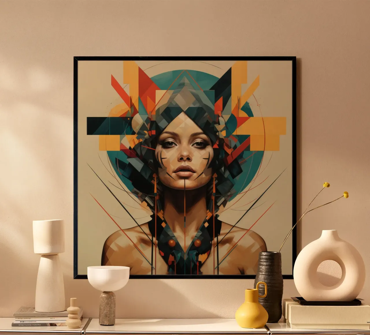 Geometrische argentinische Frau Hahnemühle von Artful Muse
