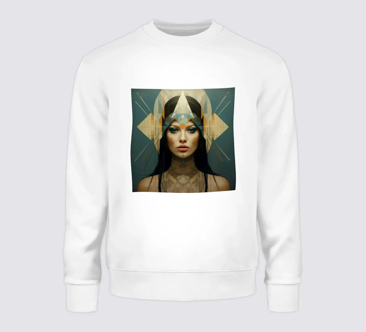Donna argentina geometrica felpa da Artful Muse
