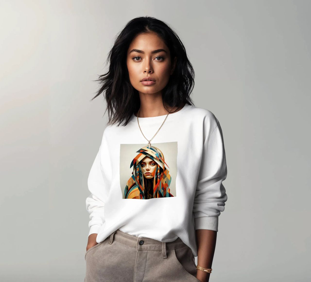 Femme argentine géométrique sweat de Artful Muse