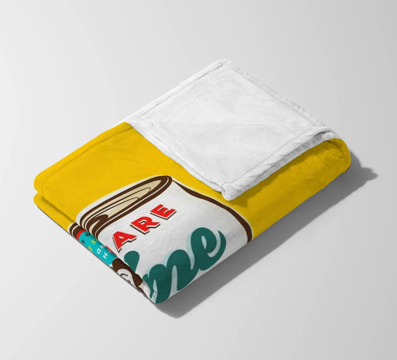 Share Time • Always Be Present Typographic 'can art' fleece blanket by Dominique Vari Words
