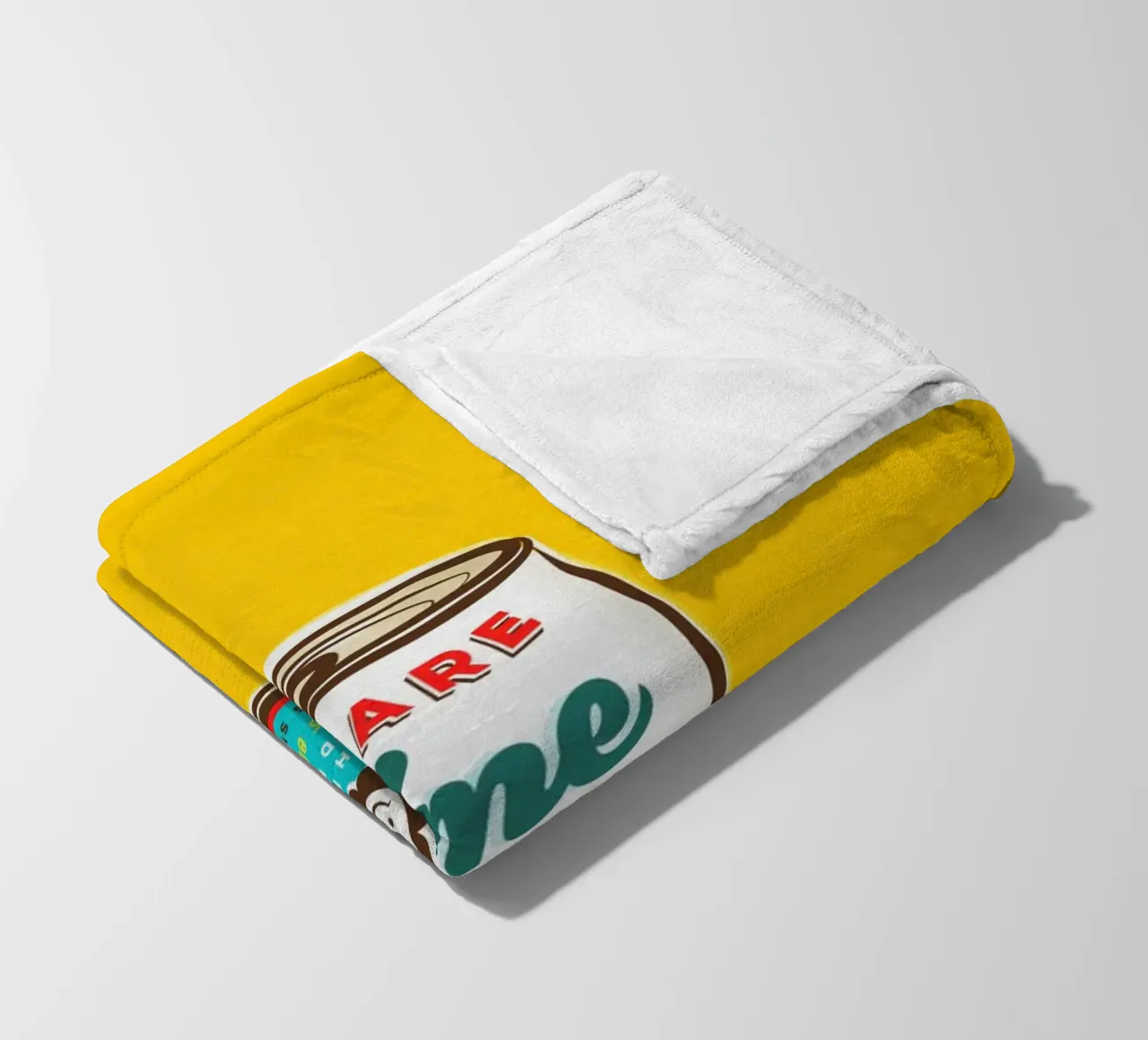 Share Time • Always Be Present Typographic 'can art' fleece blanket by Dominique Vari Words