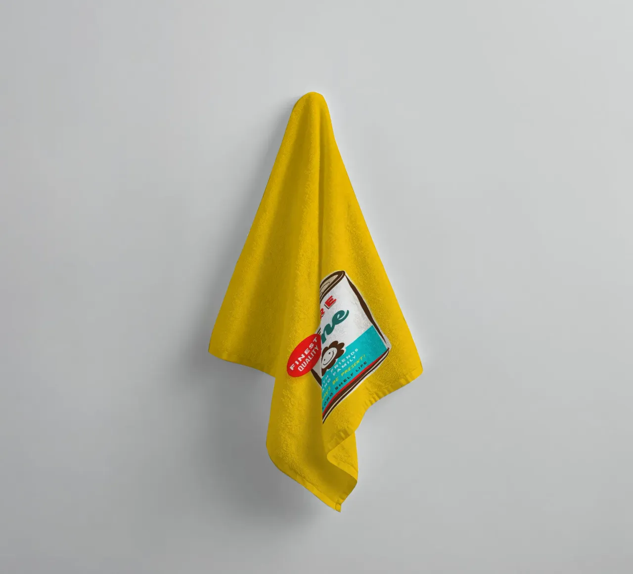 Share Time • Always Be Present Typographic 'can art' towel by Dominique Vari Words