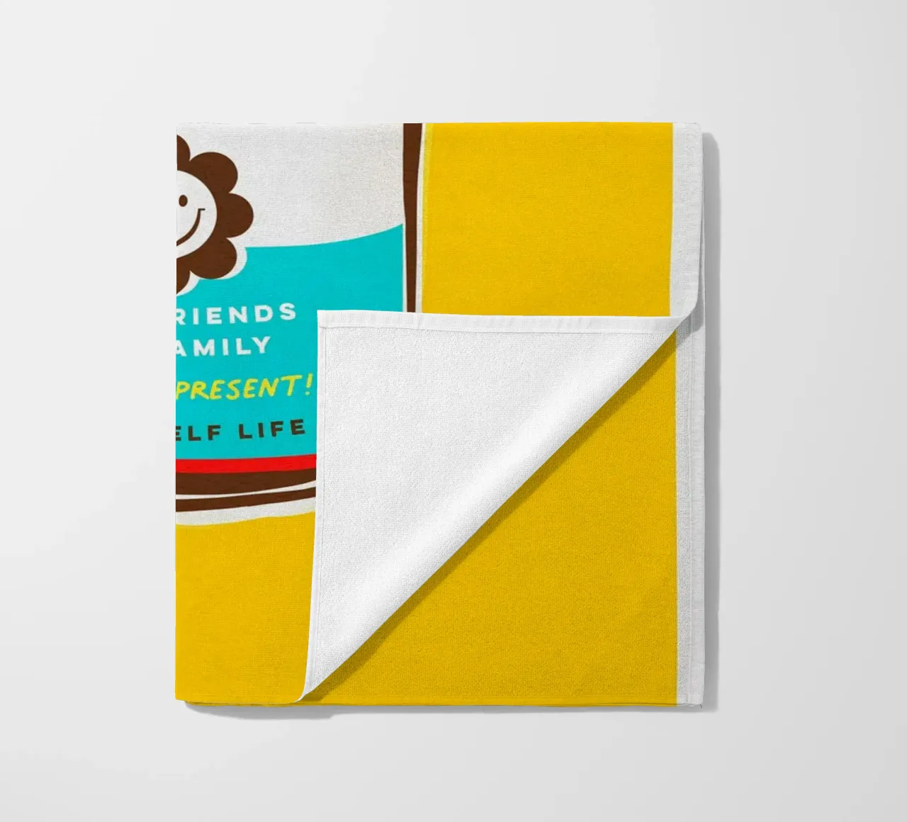 Share Time • Always Be Present Typographic 'can art' beach towel by Dominique Vari Words
