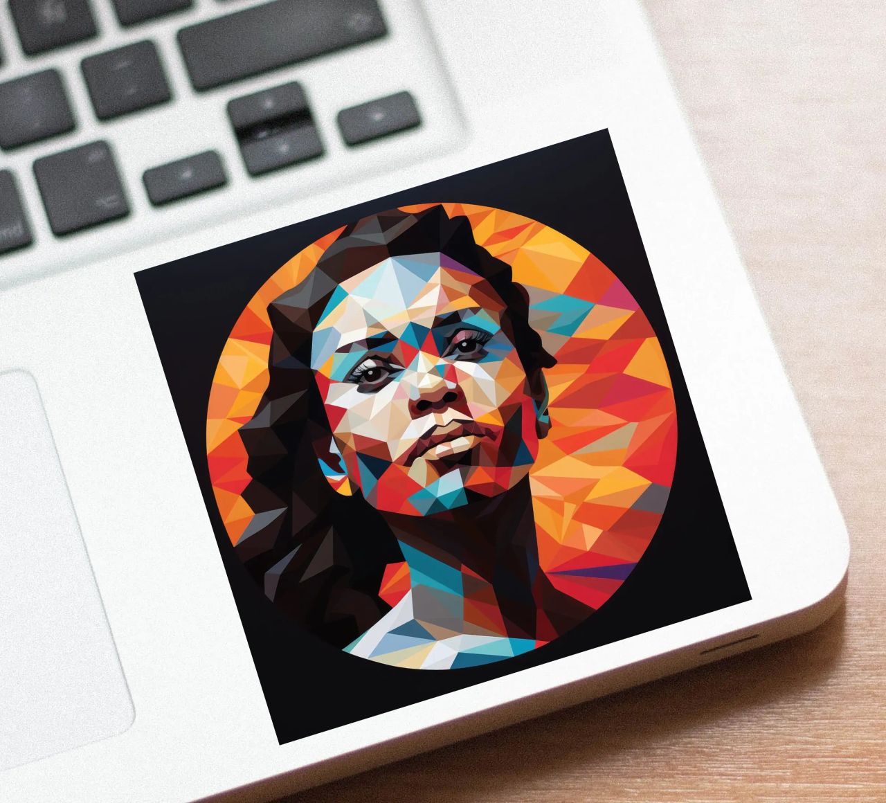 Femme aborigène australienne géométrique autocollant de Artful Muse