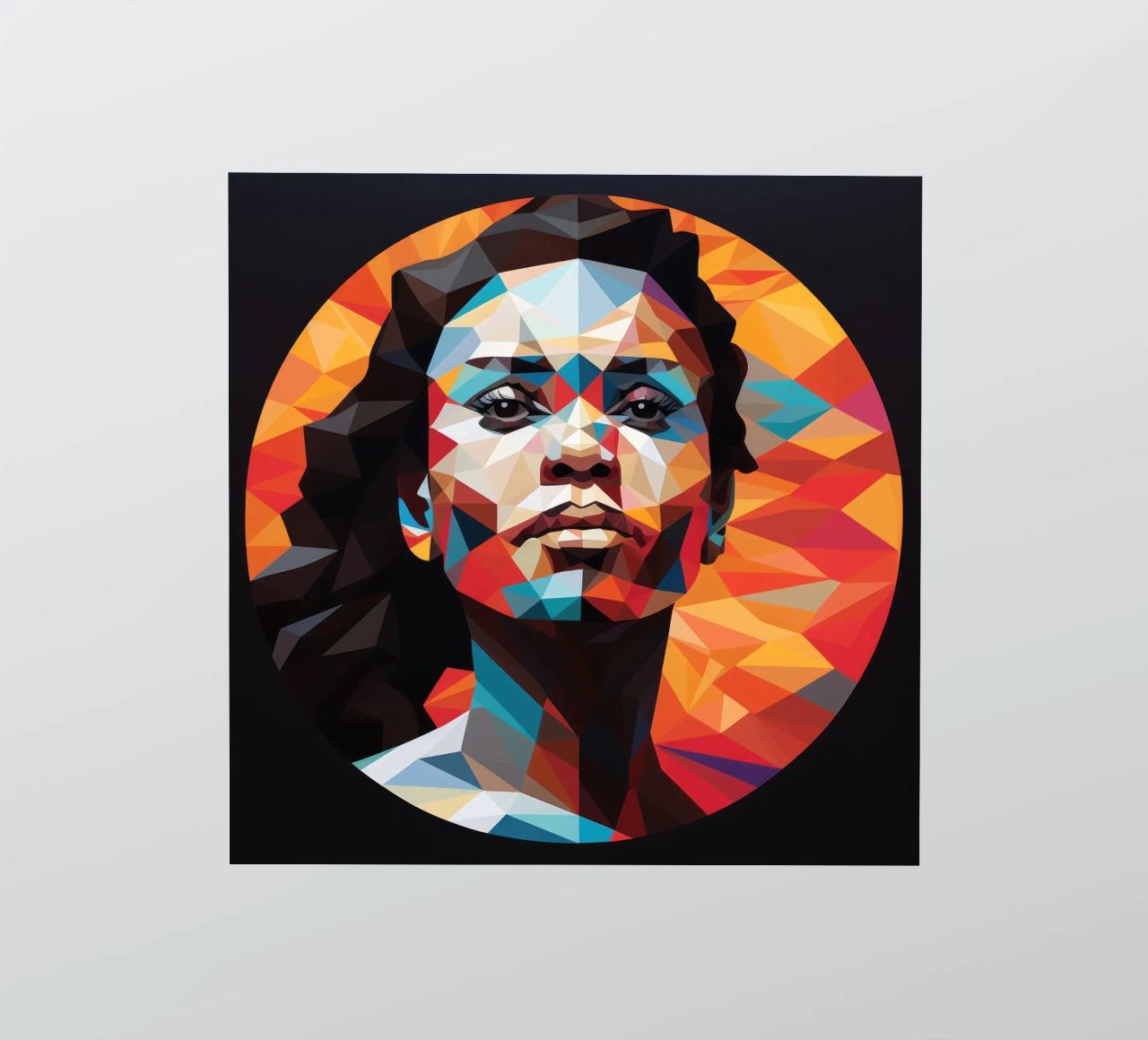 Femme aborigène australienne géométrique autocollant de Artful Muse
