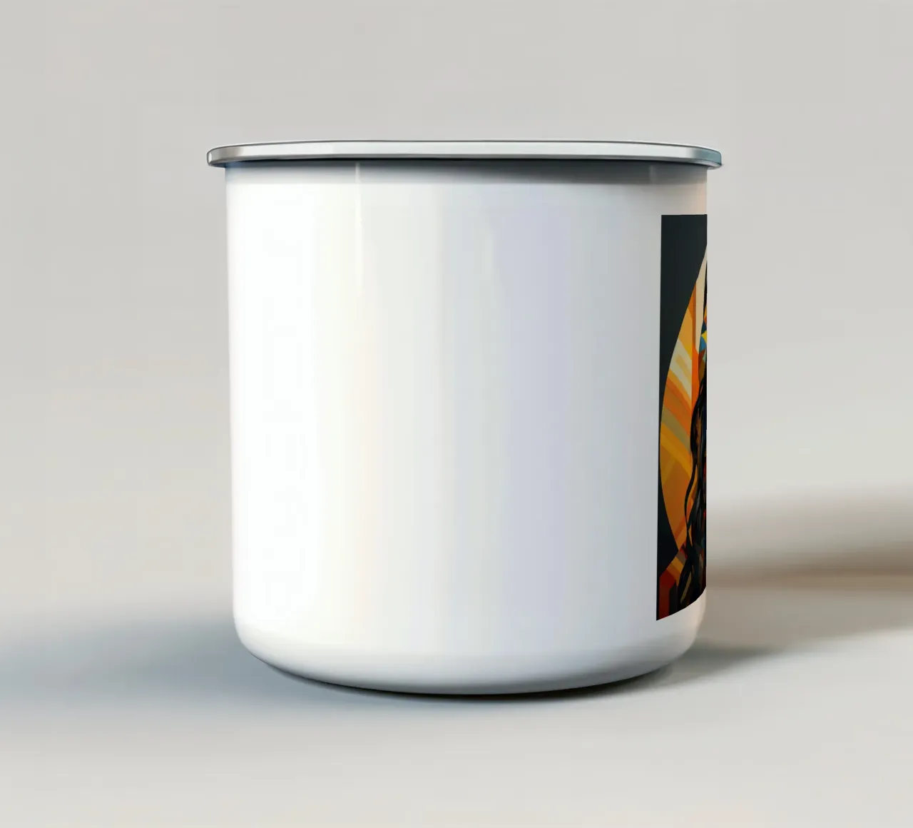 Donna aborigena australiana geometrica tazza in smalto da Artful Muse