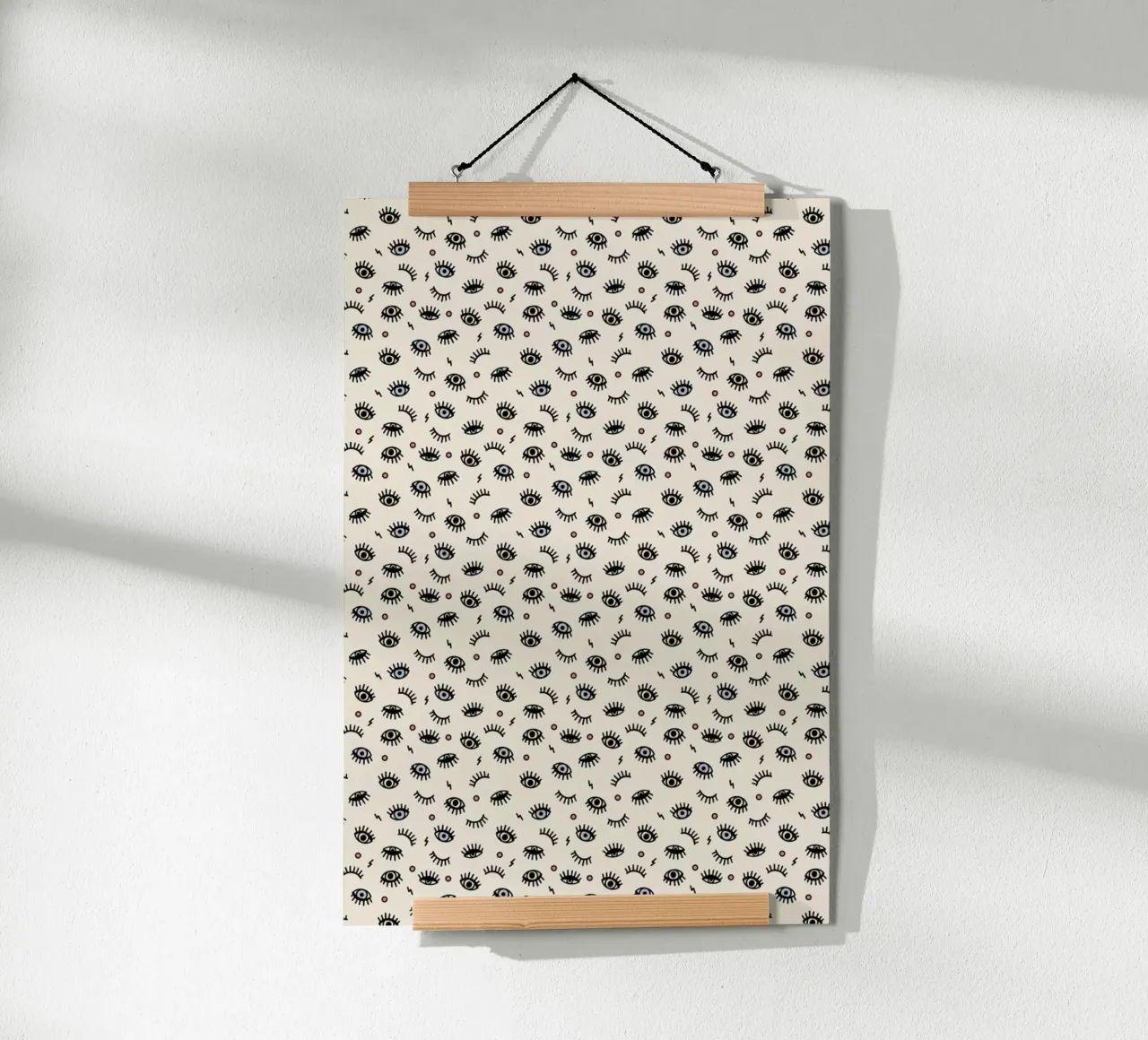 Eyes poster con telaio in legno da Kind of Style