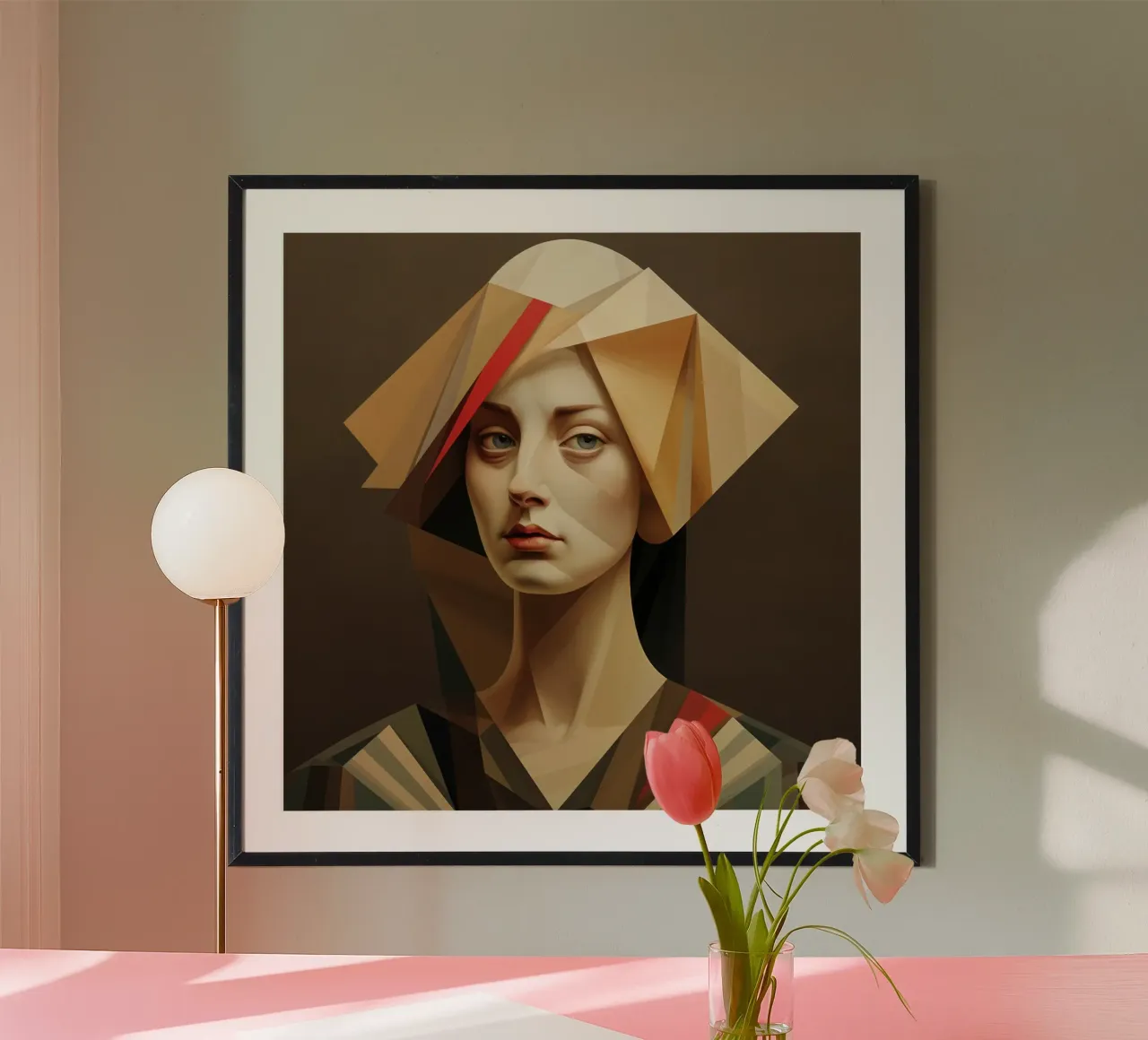 Donna belga geometrica carta hahnemühle da Artful Muse