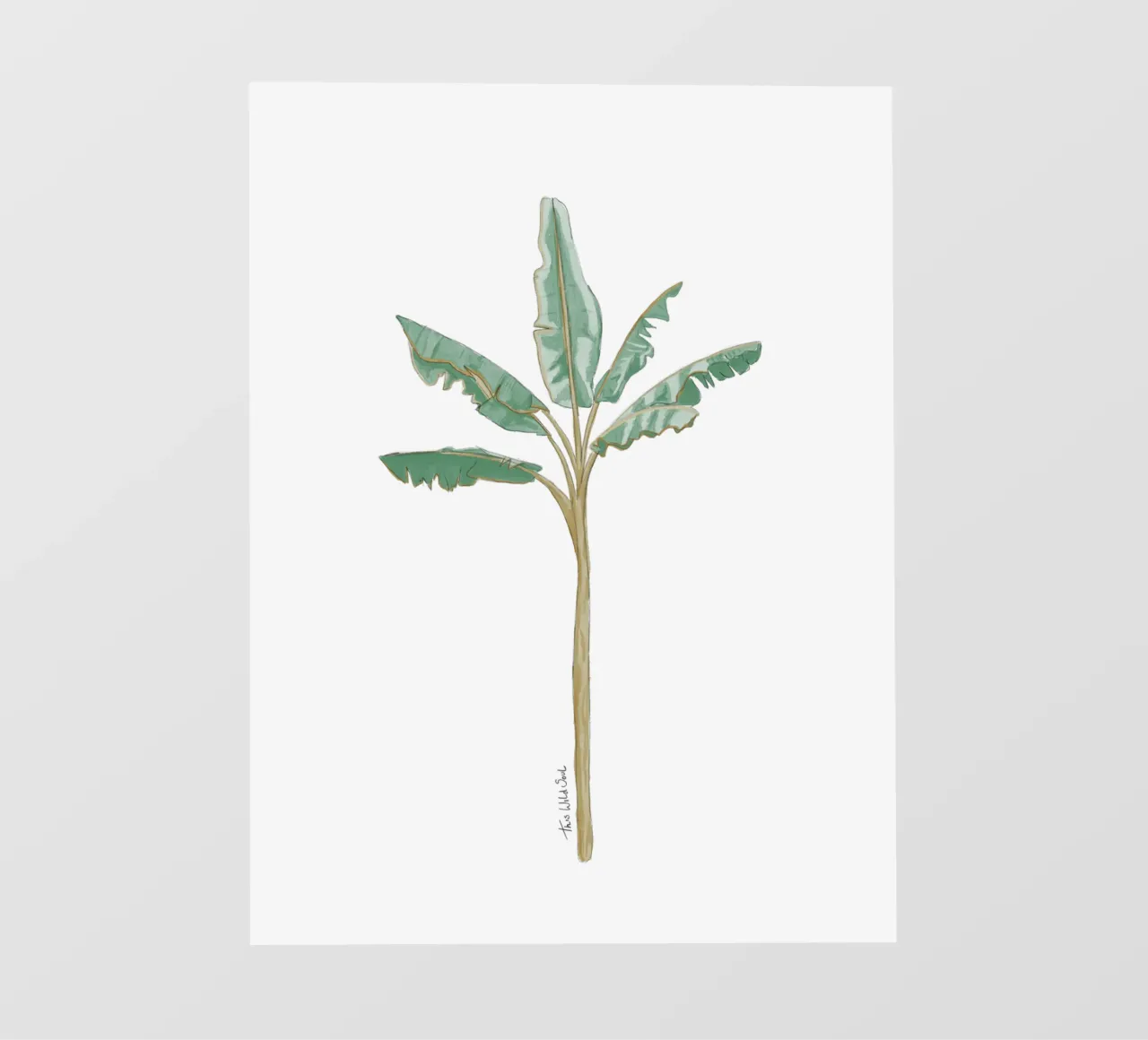 Albero di banane illustrazione vintage boho telo in pvc da This Wild Soul - Illustration