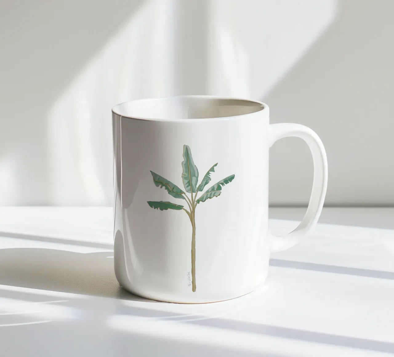 Albero di banane illustrazione vintage boho tazza in ceramica da This Wild Soul - Illustration