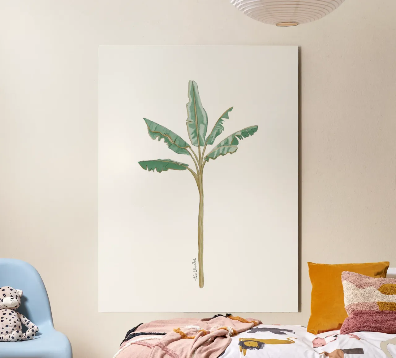 Albero di banane illustrazione vintage boho alluminio dibond da This Wild Soul - Illustration