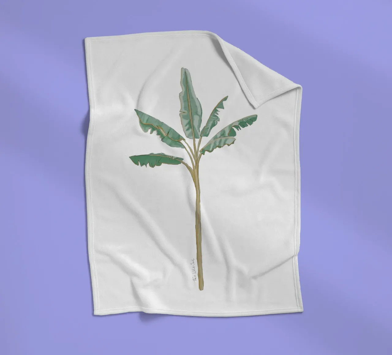 Albero di banane illustrazione vintage boho coperta in pile da This Wild Soul - Illustration