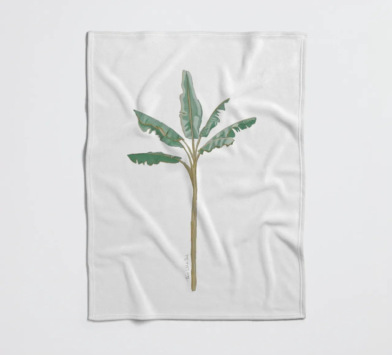 Albero di banane illustrazione vintage boho coperta in pile da This Wild Soul - Illustration