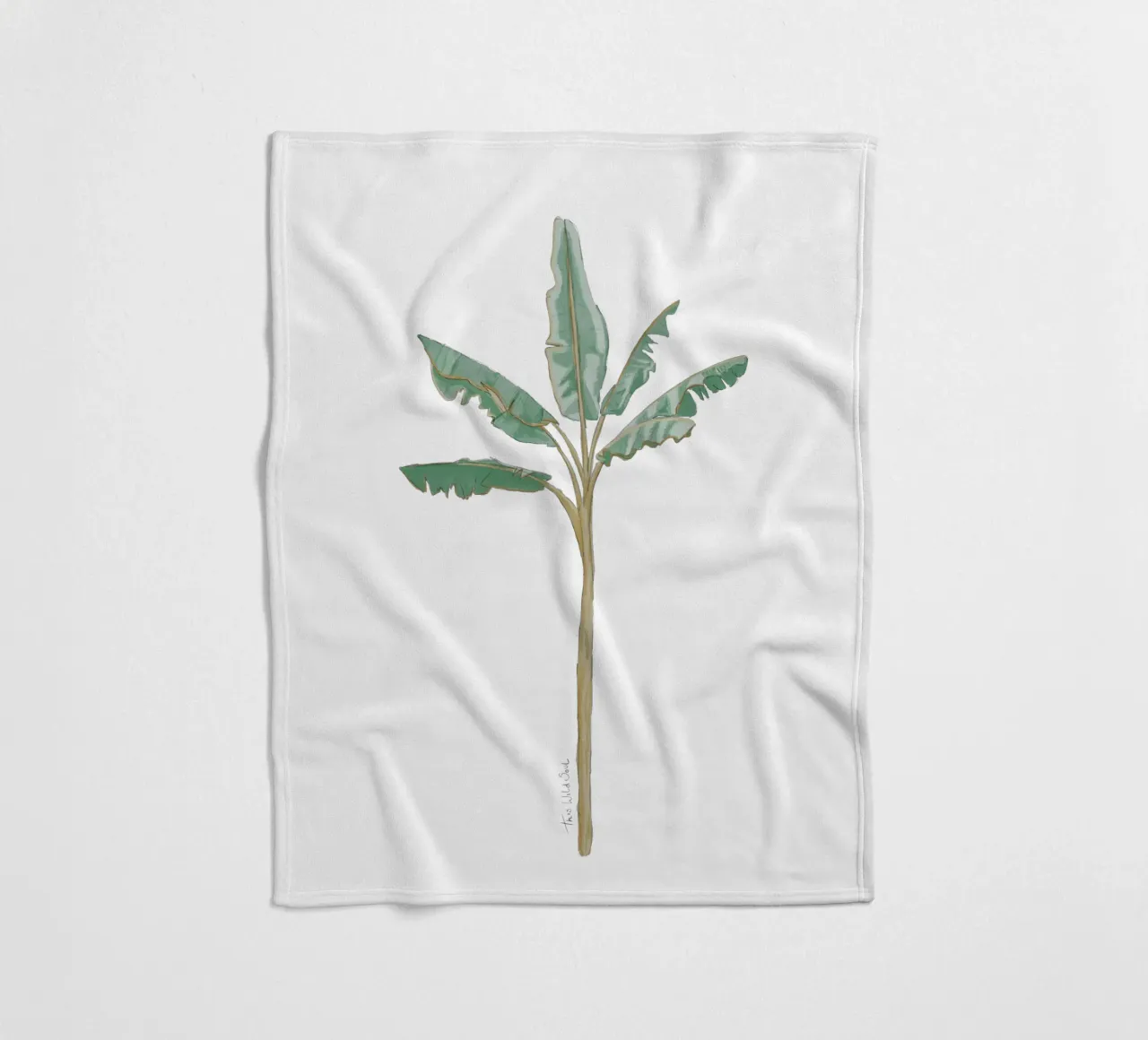 Albero di banane illustrazione vintage boho coperta in pile da This Wild Soul - Illustration