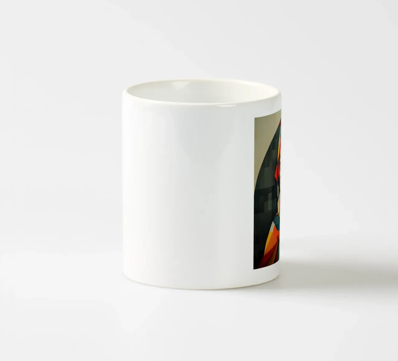 Donna belga geometrica tazza in ceramica da Artful Muse