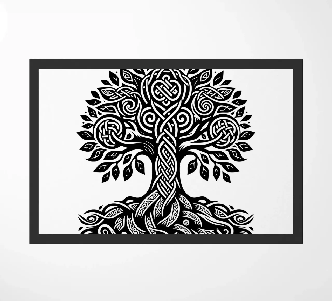 Albero della vita in bianco e nero zerbino da Spiritual Touch