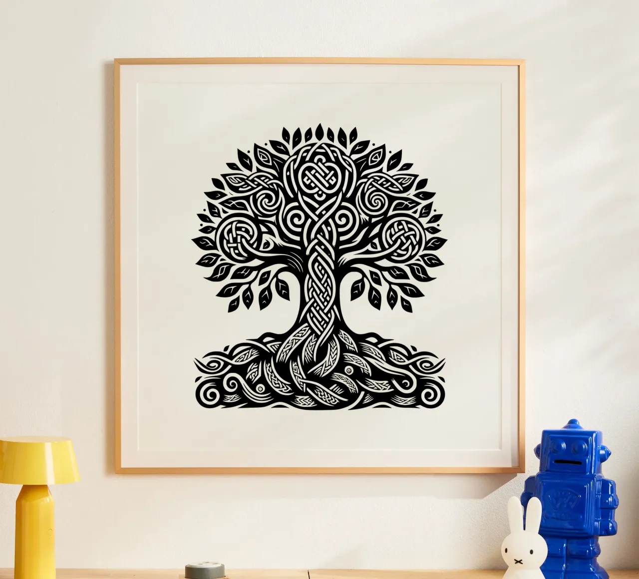 Arbre de vie noir et blanc poster de Spiritual Touch