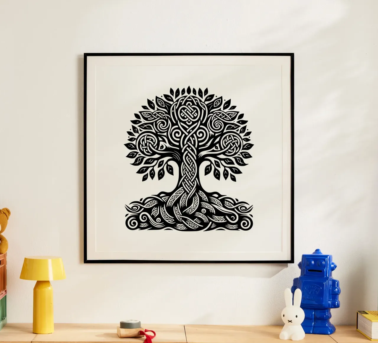 Arbre de vie noir et blanc poster de Spiritual Touch