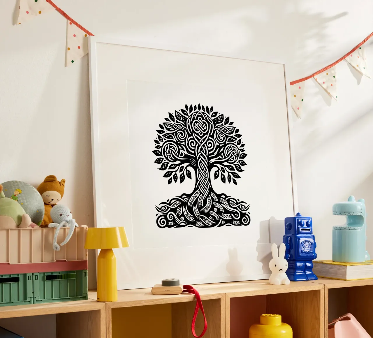 Arbre de vie noir et blanc poster de Spiritual Touch