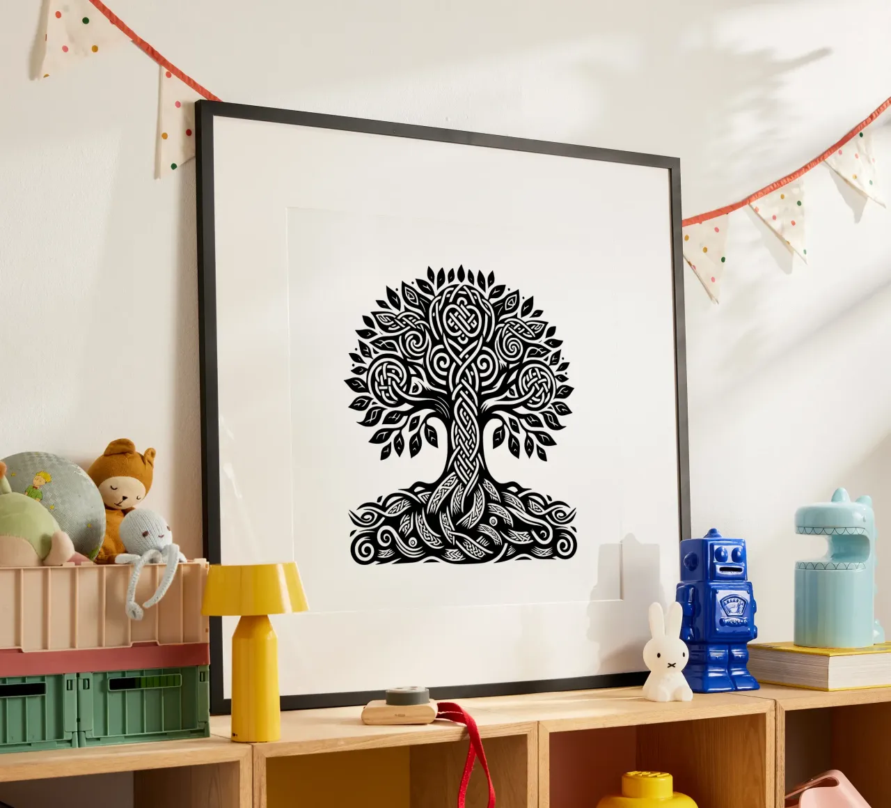 Arbre de vie noir et blanc poster de Spiritual Touch