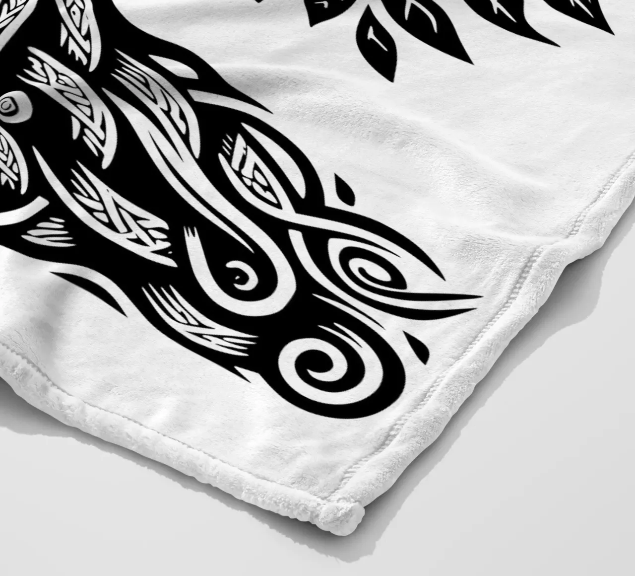 Albero della vita in bianco e nero coperta in pile da Spiritual Touch