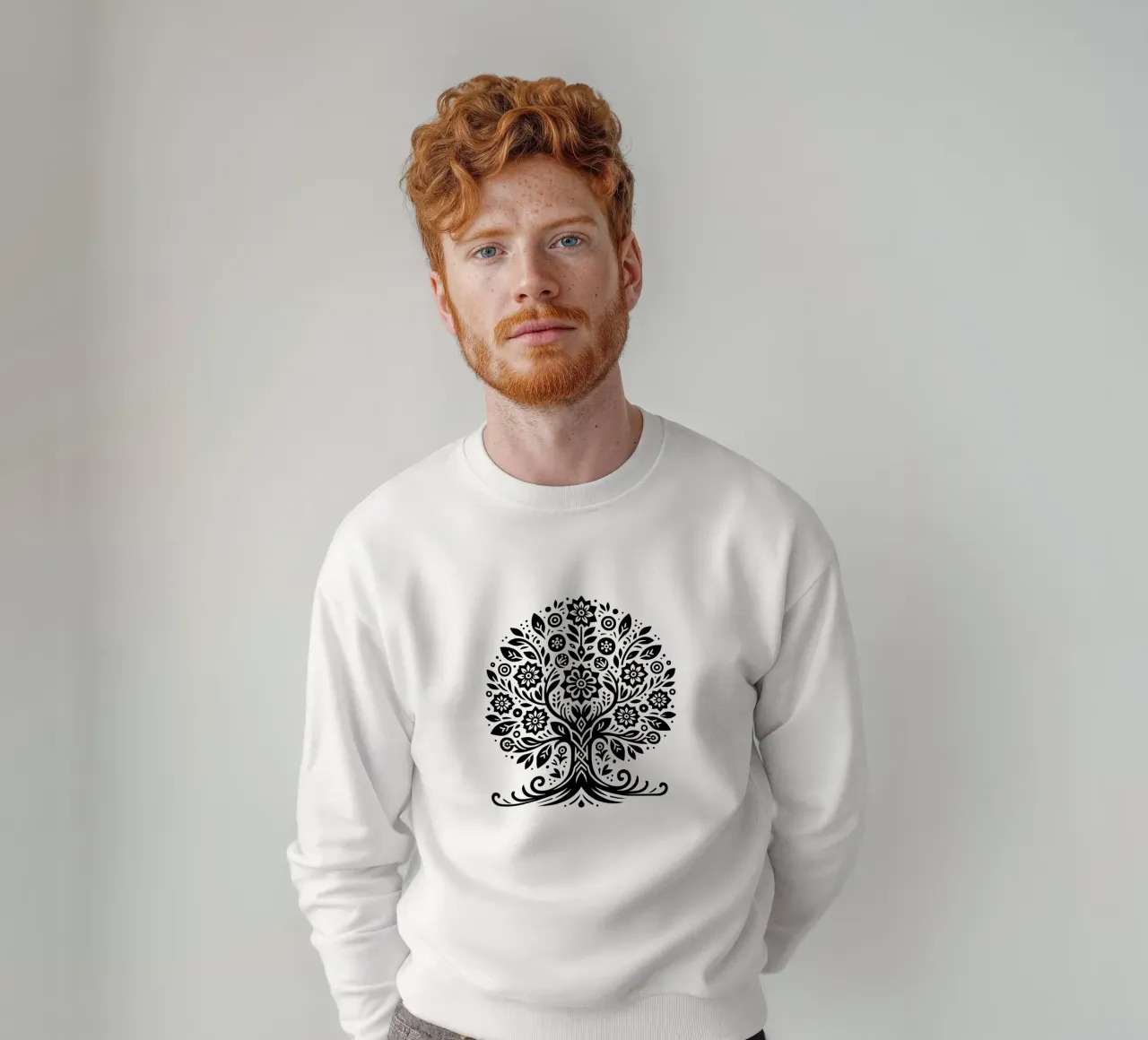 Albero della vita in bianco e nero felpa da Spiritual Touch